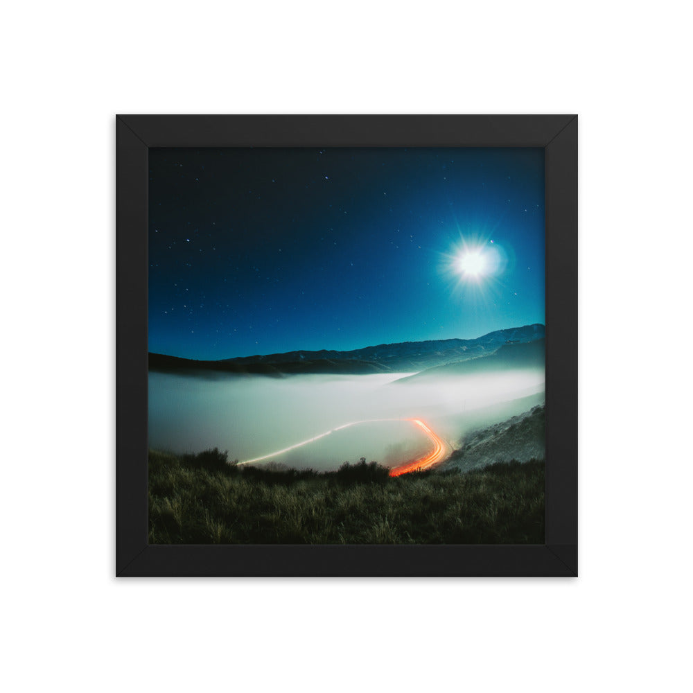 Moonlit Inversion (Framed Print)
