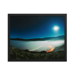 Moonlit Inversion (Framed Print)