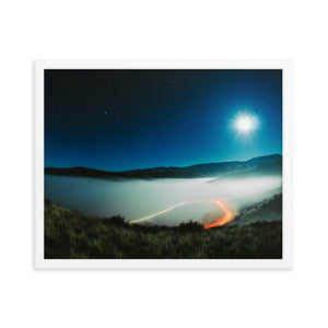 Moonlit Inversion (Framed Print)