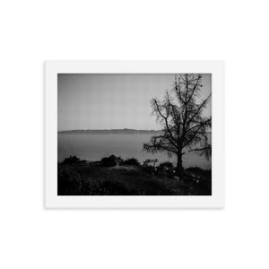 Lonely Bench (Framed Print)